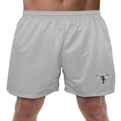 Campus Lab University of Lynchburg Primary Mark Men's Adult Athletic Gym Shorts 7" Inseam, Silver, 2X-Large