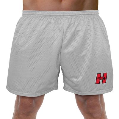 Campus Lab University of Hartford Primary Mark Men's Adult Athletic Gym Shorts 7" Inseam, Silver, Small