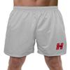Campus Lab University of Hartford Primary Mark Men's Adult Athletic Gym Shorts 7" Inseam, Silver, Small view 1