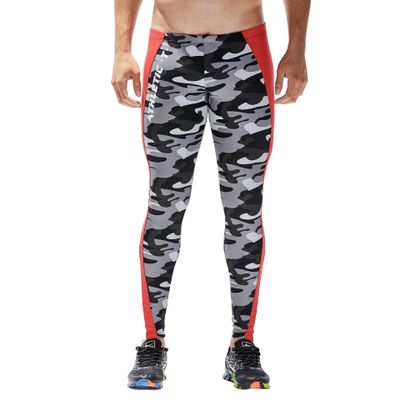 BreakEgg Men's CompressionLeggings Mens Sports Workout Running Tights Pants Cool Dry Active Yoga Leggings Pants (TW-8601-BlackGrey&Camouflage,Large)