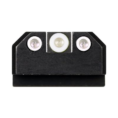 Night Fision Standard Height Perfect Dot Tritium Night Sight Set Compatible with Canik Mete SF & TP9 - White Front, White Rear Rings