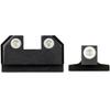 Night Fision Standard Height Perfect Dot Tritium Night Sight Set Compatible with Canik Mete SF & TP9 - White Front, White Rear Rings view 3