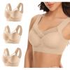 3 Pack Sexy Mesh Sports Bras for Women Plus Size Seamless Smoothing Bra Comfort Wireless Bralette No Wire Padded Bra view 1