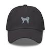 Alaskan Klee Kai hat, Embroidered Unisex Baseball Hat, Alaskan Klee Kai Gifts. Dark Grey view 1