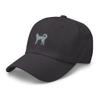 Alaskan Klee Kai hat, Embroidered Unisex Baseball Hat, Alaskan Klee Kai Gifts. Dark Grey view 3
