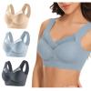 3 Pack Sexy Mesh Sports Bras for Women Plus Size Seamless Smoothing Bra Comfort Wireless Bralette No Wire Padded Bra