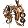 Designer 3 Tone Horse Driving Harness for a Single Horse Cart with Gorgeous Conchos (Full, Green) view 2