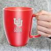 Rico Industries NCAA Utah Utes Sunburst 18oz Laser Engraved Ceramic Lustre Mug view 3