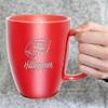 Rico Industries NCAA Western Kentucky Hilltoppers Sunburst Red 18oz Laser Engraved Ceramic Lustre Mug view 3