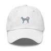 Alaskan Klee Kai hat, Embroidered Unisex Baseball Hat, Alaskan Klee Kai Gifts. White view 1