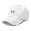 Alaskan Klee Kai hat, Embroidered Unisex Baseball Hat, Alaskan Klee Kai Gifts. White view 3