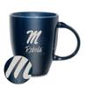 Rico Industries NCAA University of Mississippi - Ole Miss Sunburst Navy 18oz Laser Engraved Ceramic Lustre Mug view 1