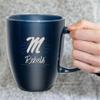 Rico Industries NCAA University of Mississippi - Ole Miss Sunburst Navy 18oz Laser Engraved Ceramic Lustre Mug view 3