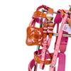 Designer Dual Tone Horse Driving Leather Harness for Single Horse cart with Stainless Steel Hardware (Mini, Pink) view 3