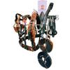 Designer Dual Tone Horse Driving Leather Harness for Single Horse cart with Stainless Steel Hardware (Cob, Olive Green) view 2