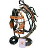 Designer Dual Tone Horse Driving Leather Harness for Single Horse cart with Stainless Steel Hardware (Cob, Olive Green) view 4
