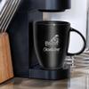 Rico Industries NCAA Coastal Carolina Chanticleers Sunburst Black 18oz Laser Engraved Ceramic Lustre Mug view 2