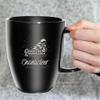 Rico Industries NCAA Coastal Carolina Chanticleers Sunburst Black 18oz Laser Engraved Ceramic Lustre Mug view 3