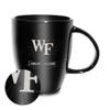 Rico Industries NCAA Wake Forest Demon Deacons Sunburst Black 18oz Laser Engraved Ceramic Lustre Mug view 1