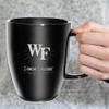 Rico Industries NCAA Wake Forest Demon Deacons Sunburst Black 18oz Laser Engraved Ceramic Lustre Mug view 3