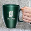 Rico Industries NCAA North Carolina-Charlotte 49ers Sunburst Green 18oz Laser Engraved Ceramic Lustre Mug view 3