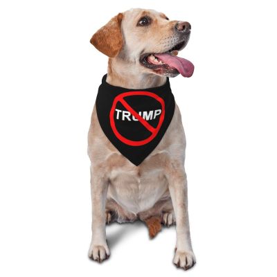 Anti Trump Dog Bandana Adjustable Triangle Pet Scarf Premium Quality Bandanas for Dogs and Cats