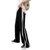 Black Wide-Leg Spring and Autumn Sports Pants Female Small Casual Narrow Straight Loose mop Sweatpants Summer Thin view 1