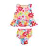Mud Pie Girls Rainbow Reversible 2-Piece Swimsuit with Headband; 6-9 Months view 2