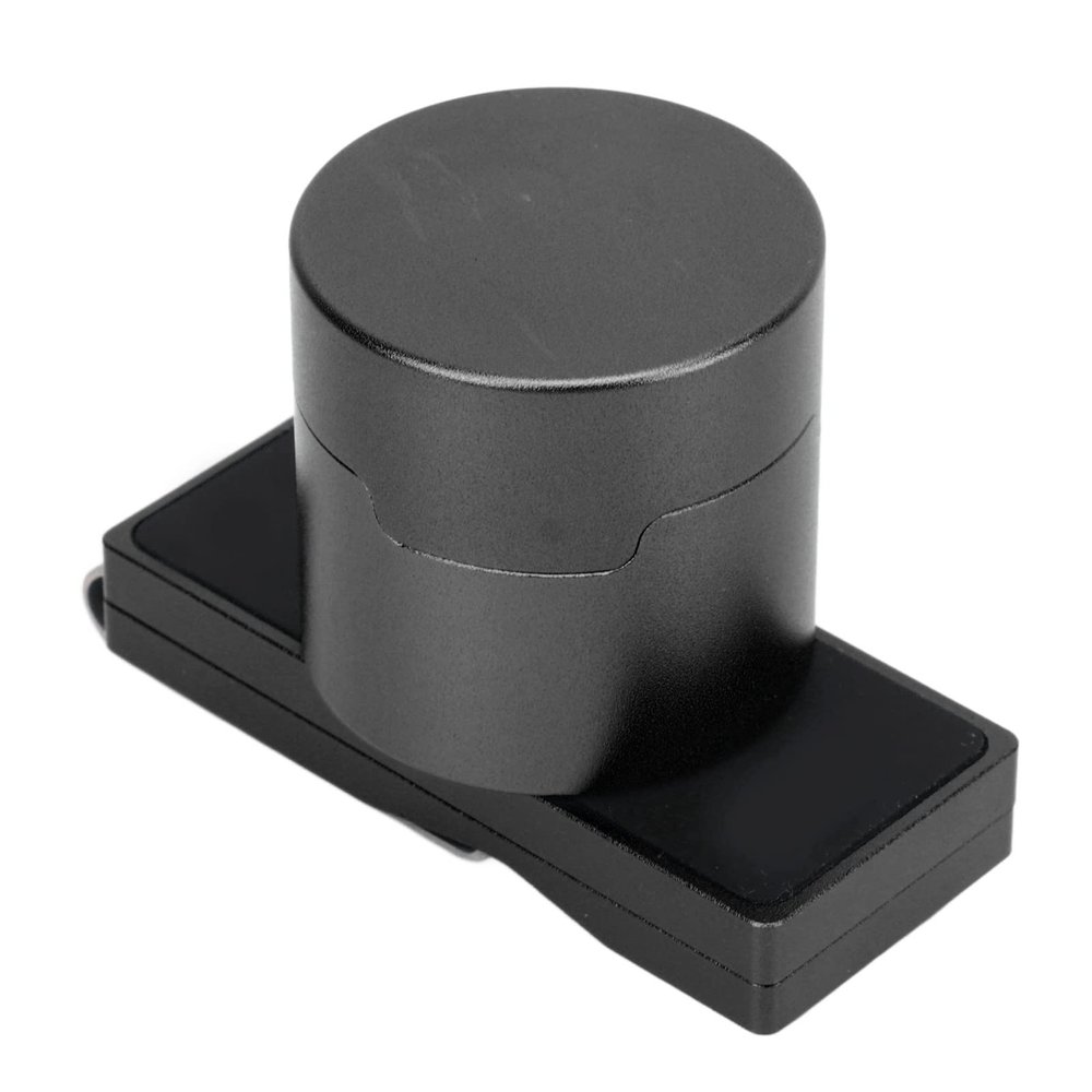 Dilwe Magnetic Billiard Chalk Holder, Aluminum Alloy Round Snooker Cue Chalk Box with Fixed Clip Portable Billiard Accessories (Black)