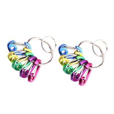 Anneome 2pcs Portable D-Shaped Buckles Lightweight Hanging Clips for Bottles Camping Hiking Travel Climbing Tool Convenient Storage
