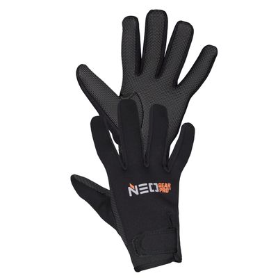 NEO GEAR PRO Operator Fleece Lining Glove | Black | Pair | Neoprene Material | Fully Windproof | Fleece Lining | Shark Skin Palm | 2 mm Thickness | (Large)