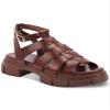 Aqua College Womens Hannah Buckle Strappy Sandals Brown 11 Medium (B,M) view 1