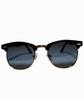 Black Retro Half Frame Sunglasses for Men and Women, Vintage view 1