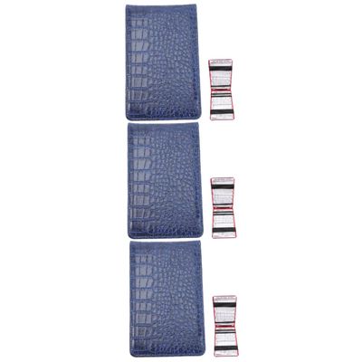 ABOOFAN 3pcs Golf Score Recording Book Premium Pu Score Notepad for Golfing Portable and Compact Design Golf Enthusiasts Lightweight and Scorebook for Easy Storage