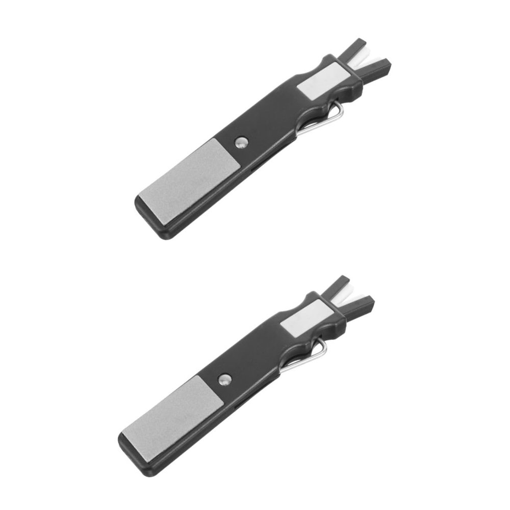 Sosoport 2pcs Portable Ice Skate Sharpener Tool Multi-Purpose Grindstone for Ice Shoes Reusable Edge Maintenance for Skiers Hockey Players Easy to Use for All Skill Levels