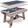 Freetime Fun 54" Bumper Pool Table for Adults and Kids Game Room, Poker Table Top, Comes with 2 48-in Cues, 10 Balls, and More, Sturdily Built