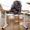 Portable Double Ballet Barre Adjustable Height Gymnastics Bar Freestanding Stretch Bar for Dance Exercise with Non-Slip Feet view 2