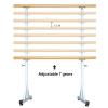 Portable Double Ballet Barre Adjustable Height Gymnastics Bar Freestanding Stretch Bar for Dance Exercise with Non-Slip Feet view 4