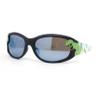 SA106 Boys Color Mirror T-Rex Dinosaur Print Arm Oval Sport Sunglasses Black - Blue Mirror view 1