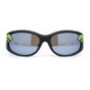 SA106 Boys Color Mirror T-Rex Dinosaur Print Arm Oval Sport Sunglasses Black - Blue Mirror view 2