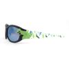 SA106 Boys Color Mirror T-Rex Dinosaur Print Arm Oval Sport Sunglasses Black - Blue Mirror view 3