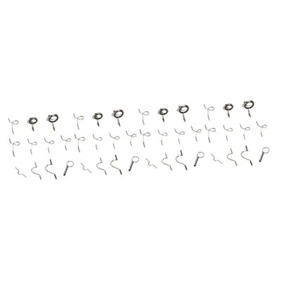 ABOOFAN 44pcs Professional Fishing Pole Tips Portable Repair Tips Fly Rod Guide Rings Set