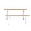 Ballet Bar, White/Pink Stand Ballet Bar with Wooden Wooden Handle Adjustable Dance Bar for Stretching, Gymnastics, Training (White 100CM) (White 150CM) (White 100CM) view 3