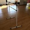 Ballet Barre Bar, Adult Child Household Dance Bar, Freestanding, Portable, Mobile, Curved Legs - White view 1