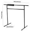 Ballet Barre Bar, Adult Child Household Dance Bar, Freestanding, Portable, Mobile, Curved Legs - White view 3