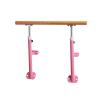 Stable Fixed Ballet Barre Wall-Mounted Solid Wood Dancing Practice Stick Height Adjustable Fitness Ballet Pole for Girls (Pink 1 m) view 1