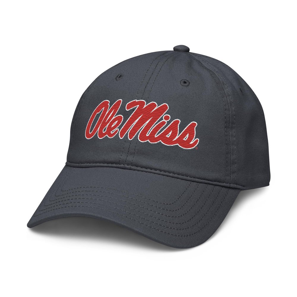 Elite Authentics Ole Miss Rebels Adjustable Baseball Cap - Navy Blue - Unisex-Adults