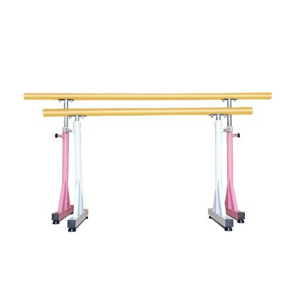 Outdoor Wood Portable Single Bar Ballet Barre, 3.2/5ft Freestanding Ballet Bar for Home Adjustable Stretch Dance Bar for Kids Adult(Size:100CM,Color:White) (Pink 100CM) (Pink 100CM) (Pink 100CM)