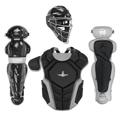 All-Star Top Star Series Baseball Catching Equipment Kit, Meets NOCSAE Standard - Ages 12 to 16, Black