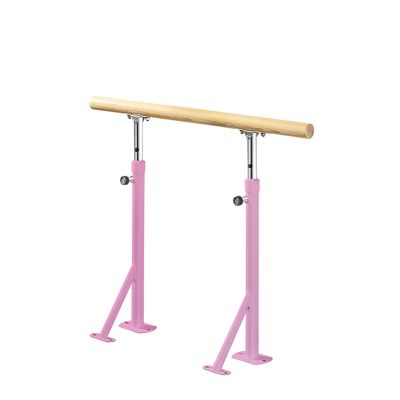 Adjustable Stretching Bar, Wooden Single Pole Gymnastic Equipment Home Balcony School Dance Studio Ballet Bar(Size:100CM,Color:Pink) (Pink 100CM) (Pink 100CM) (Pink 100CM)